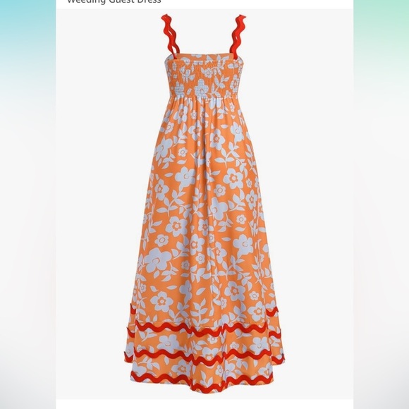 NWT  Womens Summer Casual Dress Beach Floral Spaghetti Sleeveless     small - Picture 3 of 9